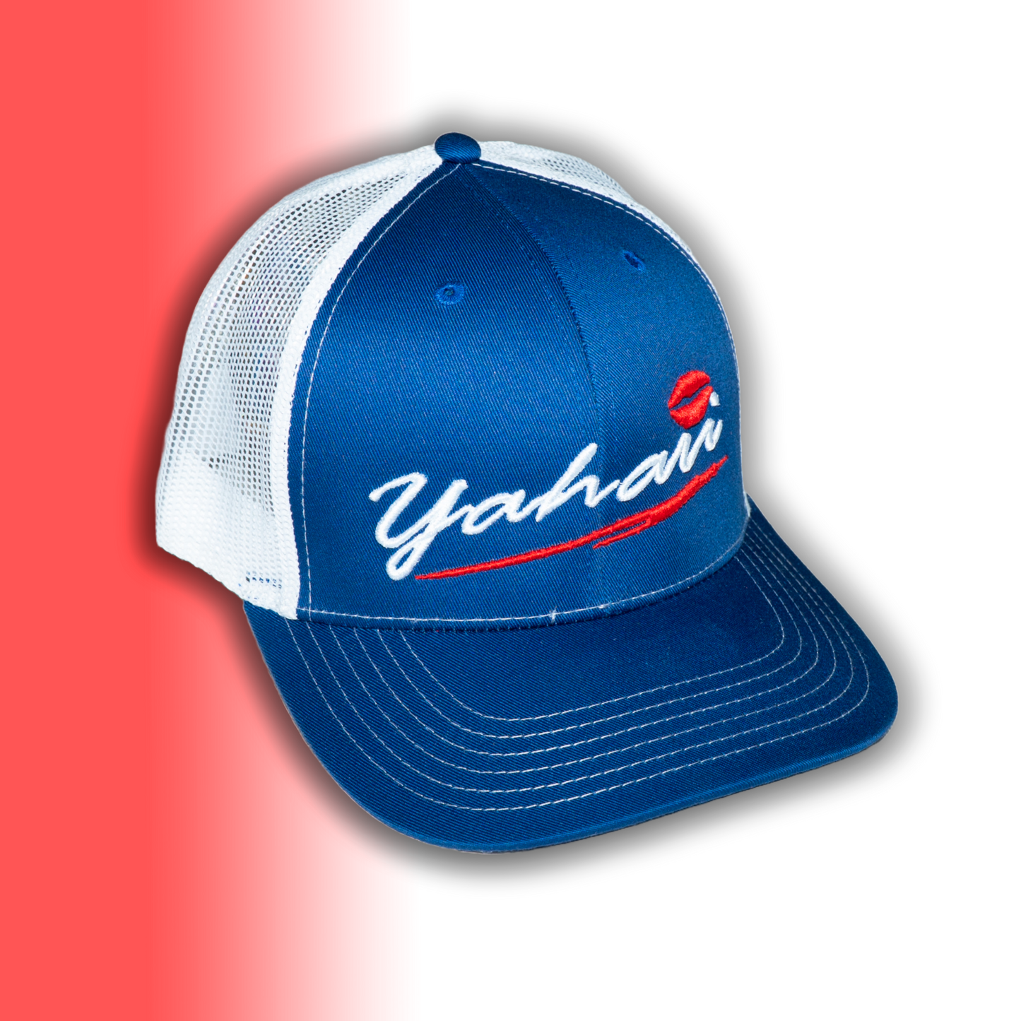 Gorra Azul con Malla Blanca