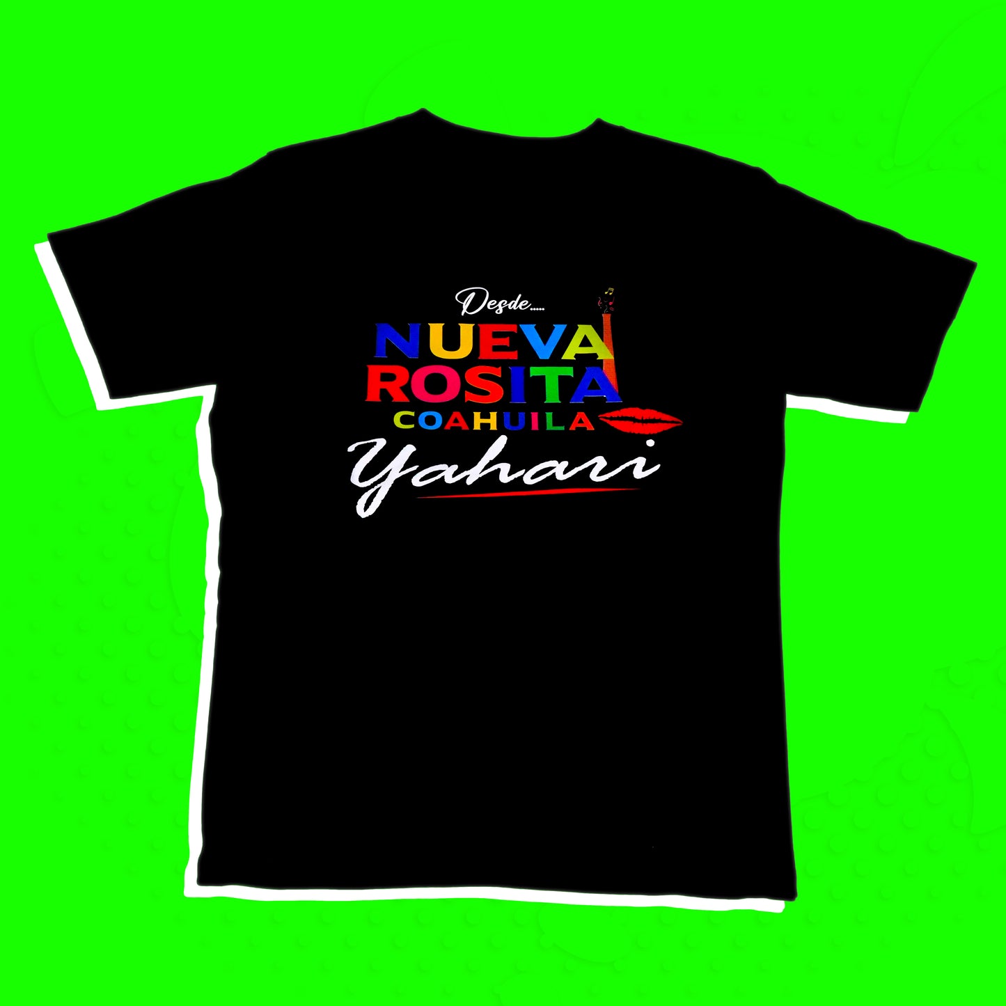 Playera Negra Manga Corta "Nueva Rosita"