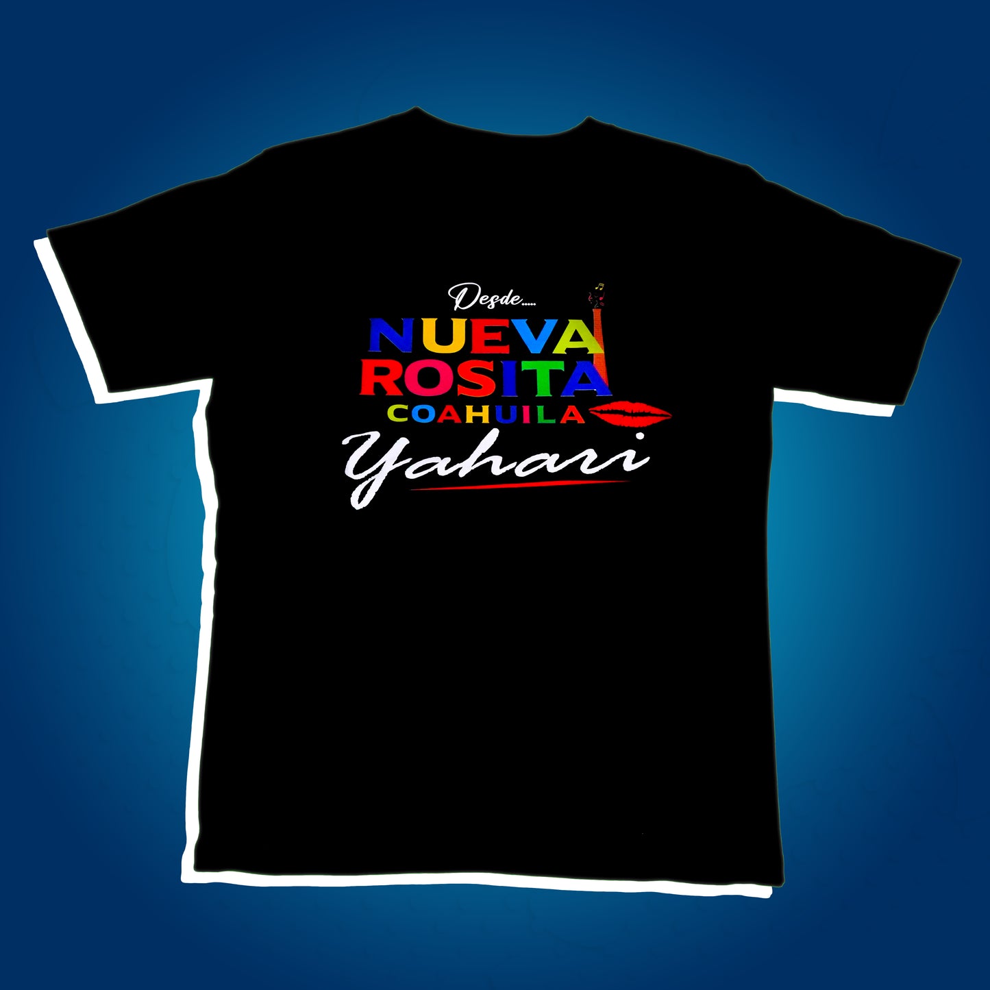 Playera Negra Manga Corta "Nueva Rosita"